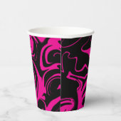 Gobelets En Papier Déversement - Magenta et noir (Droite)