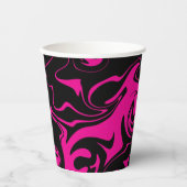 Gobelets En Papier Déversement - Magenta et noir (Recto)