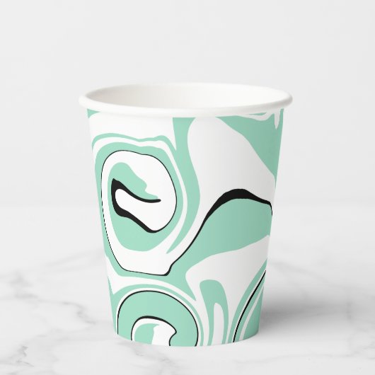 Gobelets En Papier Déversement - Vert (Monnaie) (Recto)