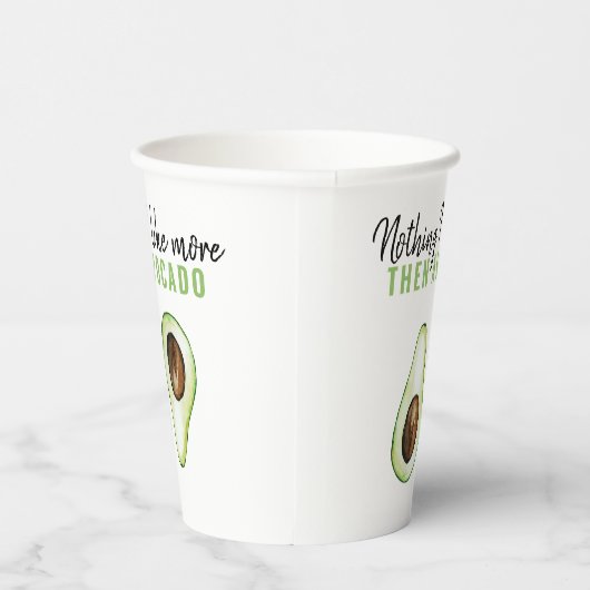 Gobelets En Papier Devis vert moderne Avocado pour cadeau Avocado Lov (Droite)