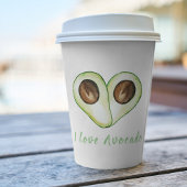 Gobelets En Papier Devis vert moderne Avocado pour cadeau Avocado Lov