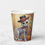 Gobelets En Papier Día de Los Muertos el gato (Verso)