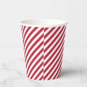 Gobelets En Papier Diagonal red and white stripes pattern (Droite)