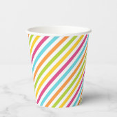 Gobelets En Papier Diagonal stripes in vibrant colors (Verso)