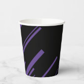 Gobelets En Papier Diagonales en violet et noir (Gauche)