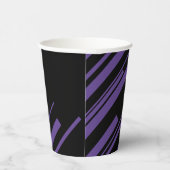 Gobelets En Papier Diagonales en violet et noir (Droite)