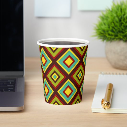 Gobelets En Papier Diagonales multicolores (Insitu)