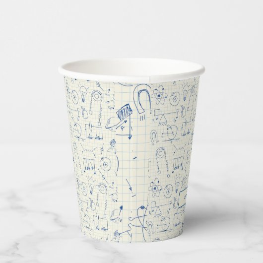 Gobelets En Papier Diagrammes de doodles électriques Motif Nom person (Droite)