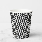 Gobelets En Papier Diamant Rhombus blanc noir (Droite)