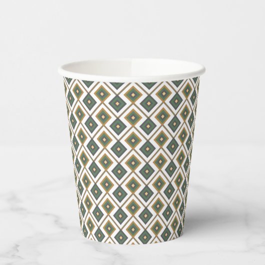 Gobelets En Papier Diamante en vert (Gauche)