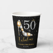 Gobelets En Papier Diamond Parties scintillant Cinquante et fabuleux  (Recto)