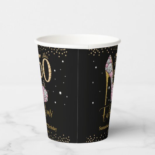 Gobelets En Papier Diamond Parties scintillant Cinquante et fabuleux  (Droite)