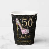 Gobelets En Papier Diamond Parties scintillant Cinquante et fabuleux  (Recto)