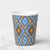 Gobelets En Papier Diamond Pattern Blue Red Yellow Green  (Droite)