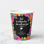 Gobelets En Papier Dieu est dans son diplôme chrétien (Recto)