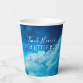 Gobelets En Papier Dieu merci pour les petits garçons|Blue Starry Nig (Verso)