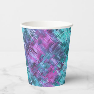 Gobelets En Papier digihatch - turquoise et violet :