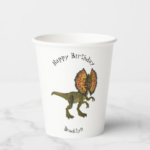 Gobelets En Papier Dilophosaurus dessin animé