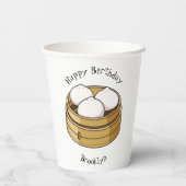 Gobelets En Papier Dim sum dessin animé (Verso)