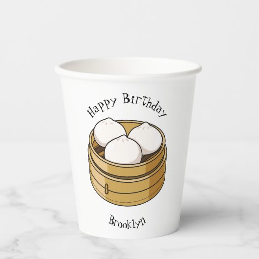 Gobelets En Papier Dim sum dessin animé (Recto)