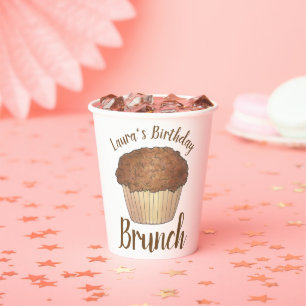Gobelets En Papier Dimanche Petit-déjeuner Brunch Streusel Crumb Muff