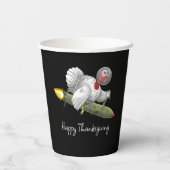 Gobelets En Papier Dindon de la fusée de Thanksgiving (Verso)