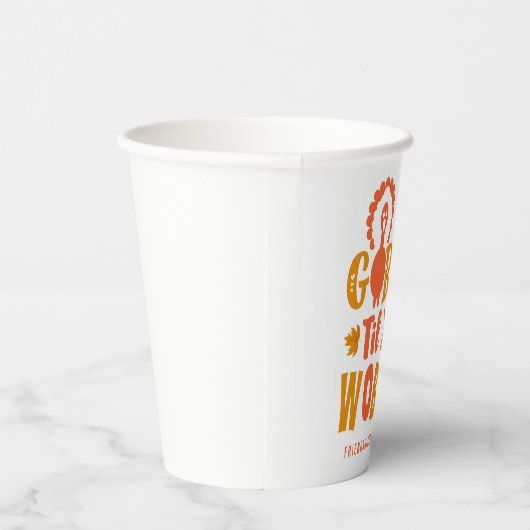 Gobelets En Papier Dîner Amical Gobble Til You Wobble (Droite)