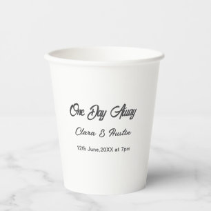 Gobelets En Papier dîner de répétition la veille du nom da