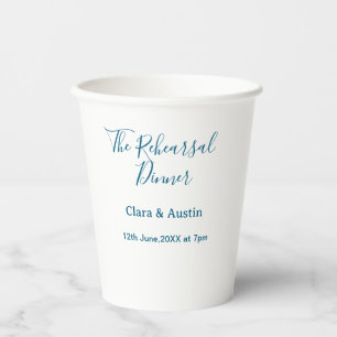 Gobelets En Papier dîner de répétition la veille simple minimal m