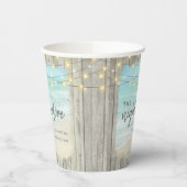 Gobelets En Papier Dîner de répétition Mariage de plage rustique (Gauche)
