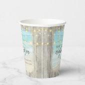 Gobelets En Papier Dîner de répétition Mariage de plage rustique (Droite)