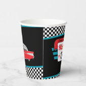 Gobelets En Papier Diner Retro Anniversaire 1950 tasse de papier fête (Droite)