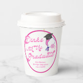 Gobelets En Papier Dink avec Graduate Pink Pickleball Graduation (Recto)