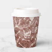 Gobelets En Papier Dino Dig brown (Verso)