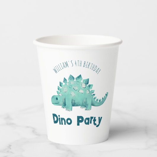Gobelets En Papier Dino Party Dinosaur Anniversaire de enfant (Recto)