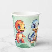 Gobelets En Papier Dino Roar Anniversaire Bash Party (Recto)