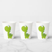Gobelets En Papier Dino Vert Sourire