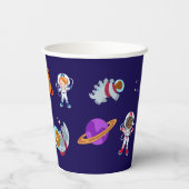 Gobelets En Papier Dinos in Space (Verso)