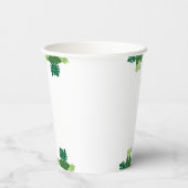 Gobelets En Papier Dinosaur 2e anniversaire pourpre Tyrannosaurus Rex (Verso)