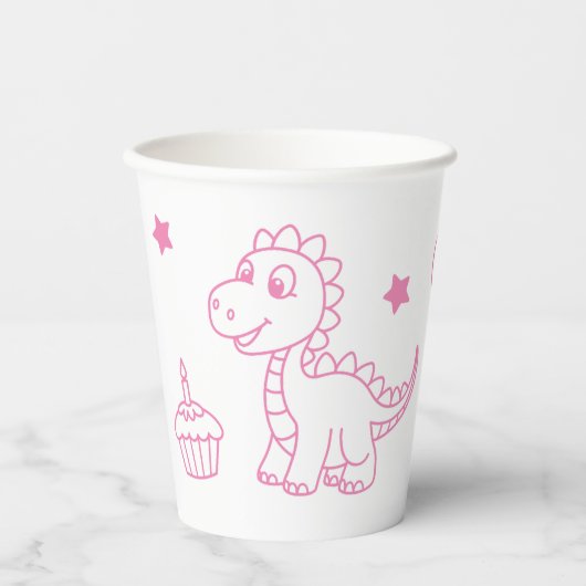 Gobelets En Papier dinosaur birthday supplies (Recto)