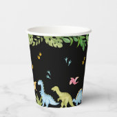 Gobelets En Papier Dinosaur Boy Première fête d'anniversaire (Verso)