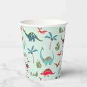 Gobelets En Papier Dinosaur Cute blue Enfants (Recto)