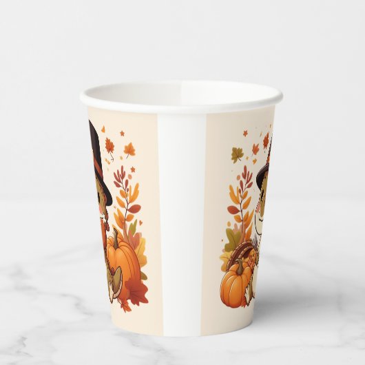 Gobelets En Papier Dinosaur de Thanksgiving mignon (Gauche)