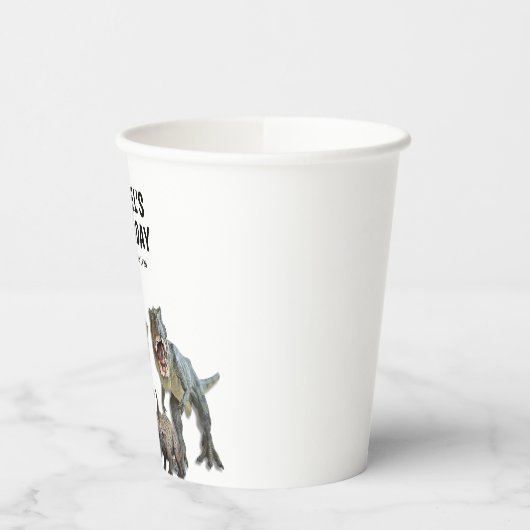 Gobelets En Papier Dinosaur fête d'anniversaire imprimable, Dino Part (Gauche)