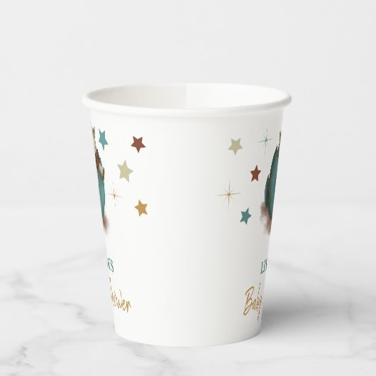 Gobelets En Papier Dinosaur mignon Baby shower neutre entre les sexes (Gauche)