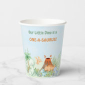 Gobelets En Papier Dinosaur One-A-Saurus 1st Birthday (Verso)
