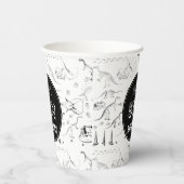 Gobelets En Papier Dinosaur Os Fossiles Motifs Âge d'anniversaire (Droite)
