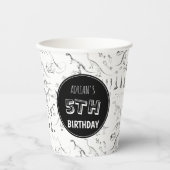 Gobelets En Papier Dinosaur Os Fossiles Motifs Âge d'anniversaire (Recto)