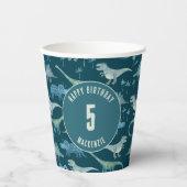 Gobelets En Papier Dinosaur Parti Anniversaire de enfant d'âge person (Recto)
