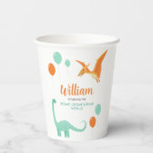 Gobelets En Papier Dinosaur Stomp Chomp Rawr Birthday Party Boy (Verso)